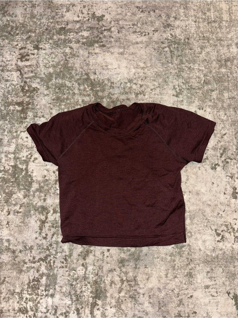 Lululemon swiftly tech Cropped Short Sleeve Top in Deep Burgundy